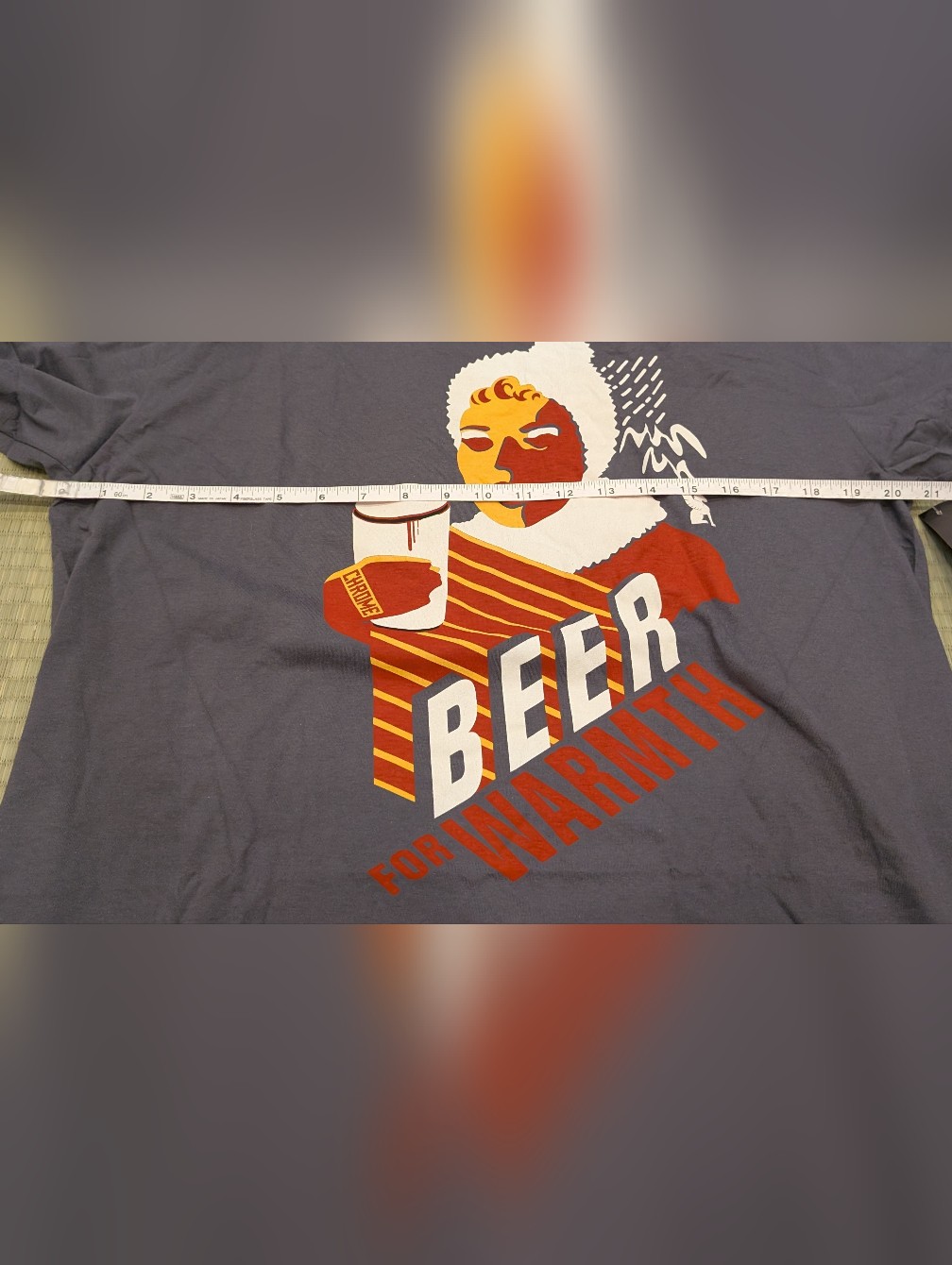 Nwt Chrome Beer For Warmth Graphic T-Shirt Men's Size Large — image 4 of 5